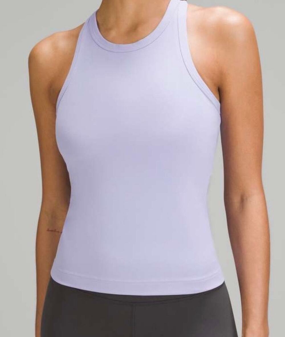 Lululemon Align Waist Length Racerback Tank Top Nulu Faint Lavender Women's 4
